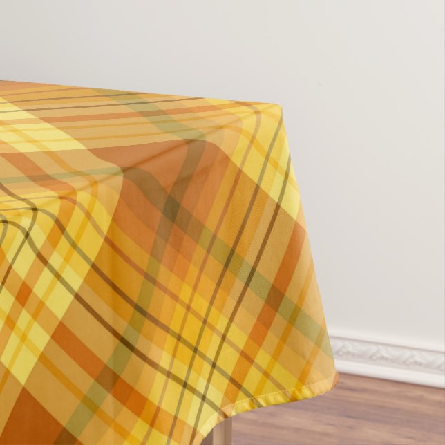 Orange Plaid  Tablecloth (In Situ)