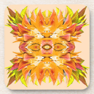 ORANGE PLANT - Digital Fractal Art - Coaster