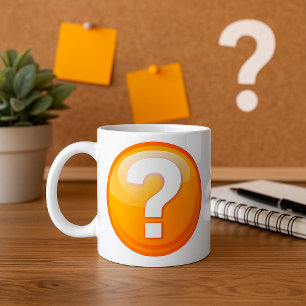 Orange Point d'interrogation Mug