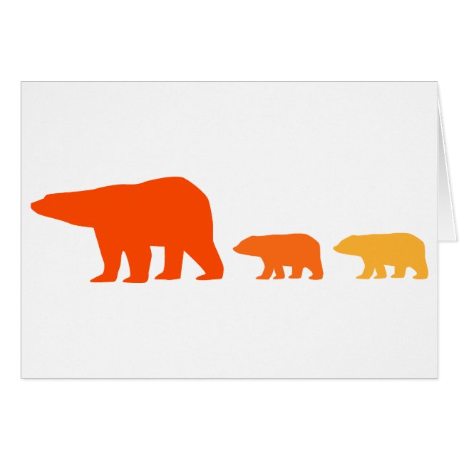 Orange Polar Bear (Front Horizontal)