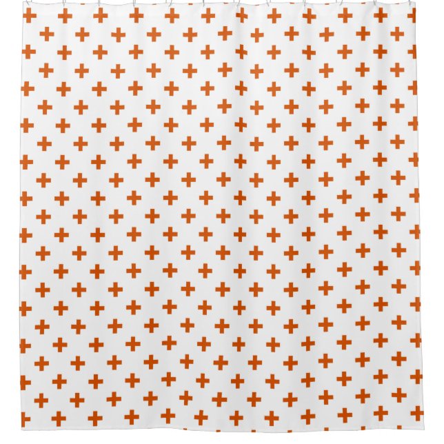 Orange polka crosses on white (Front)