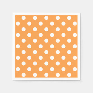 Orange Polka Dot Pattern Napkin