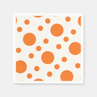 Orange Polka Dot Retro Design Paper Nakin Napkin