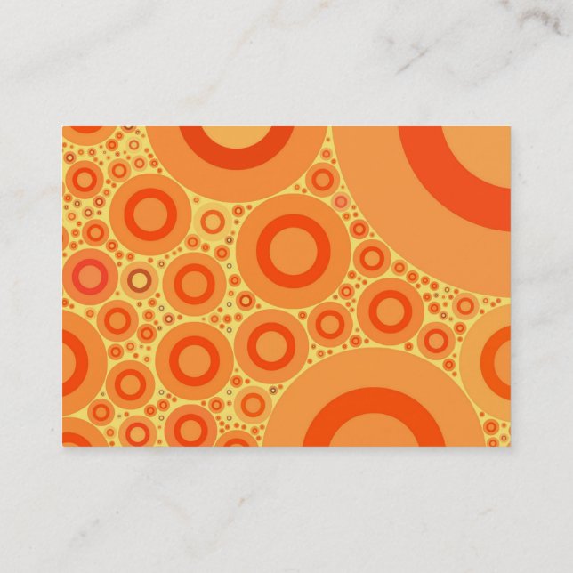 ORANGE POLKA DOTS  - CHUBBY BUSINESS CARD (Back)