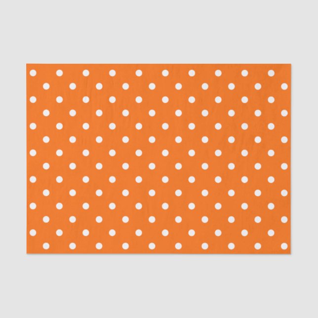 Orange Polka Dots Tissue Paper (Front)
