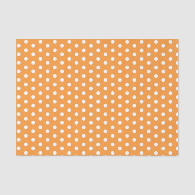 Orange Polka Dots Tissue Paper (Front)