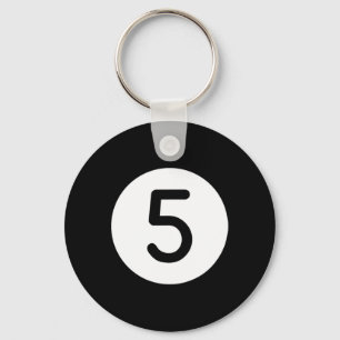 Orange Pool Ll Number Five Billiards Snooker Billa Keychain