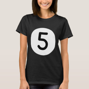 Orange Pool Ll Number Five Billiards Snooker Billa T-Shirt