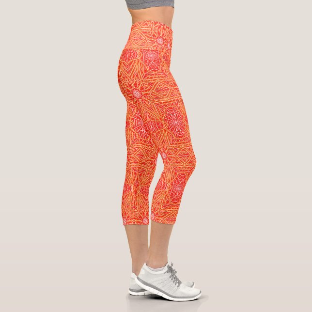 Orange pop capri leggings (Right)