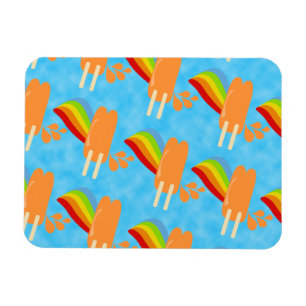 Orange Pop Retro Rainbow Magnet
