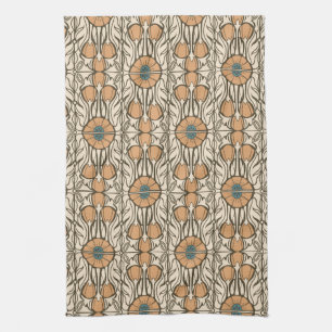 Orange Poppies-Arts and Crafts Kitchen Towels
