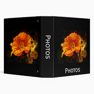 Orange Poppies Binder