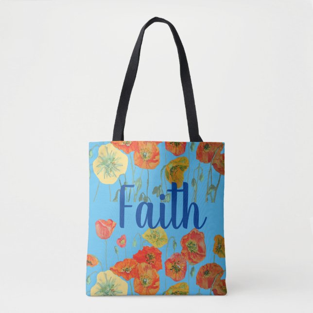 Orange Poppies Foi Florale Sac fourre-tout spiritu (Devant)