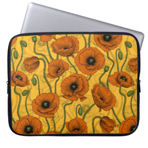 Orange Poppies Laptop Sleeve