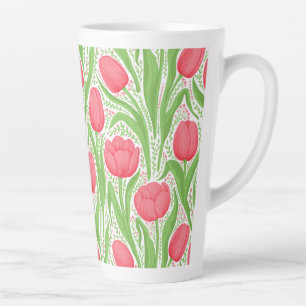 Orange Poppies Latte Mug