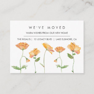 Orange Poppies New Home Moving Announcement