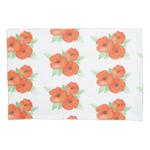 Orange Poppies Pillowcase