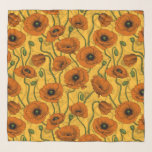 Orange Poppies Scarf<br><div class="desc">Poppy flowers, hand-painted in Photoshop, seamless pattern.</div>
