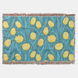 Orange Poppies Throw Blanket