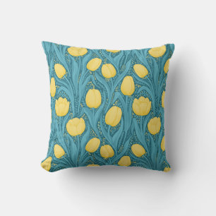 Orange Poppies Throw Pillow