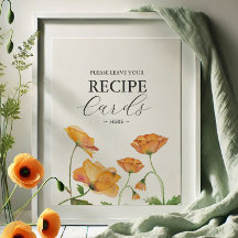 Orange Poppy Flower Leave Your Recipe Card Here