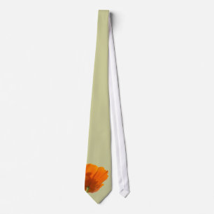 Orange Poppy Men's Wedding Tie