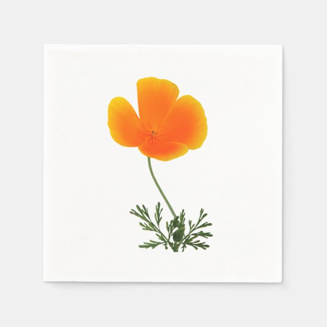 orange poppy napkin (Front)