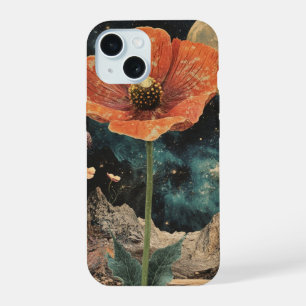 Orange Poppy Under Moonlight iPhone 15 Case