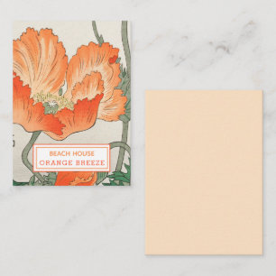 Orange Poppy - Vacation Rental Guest Information Card