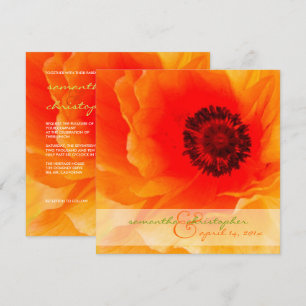 Orange Poppy/wedding Invitations