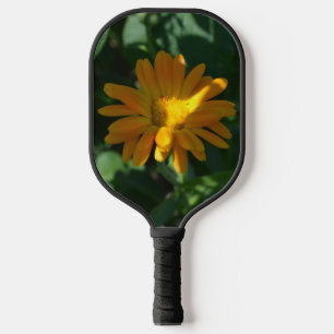 Orange Pot Marigold Flower (Calendula officinalis) Pickleball Paddle