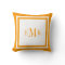 Orange Preppy Ribbon Dots Custom Monogram