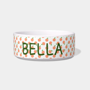 Orange Print Cute Pet Bowl