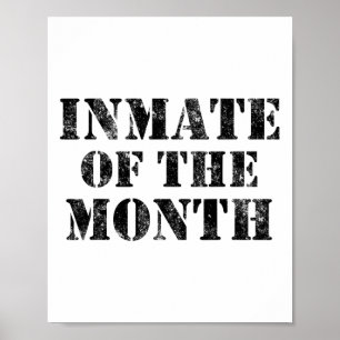 Orange Prison Jail Inmate Prisoner Funny Halloween Poster