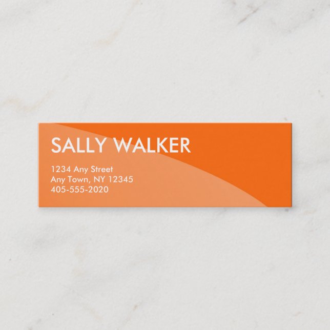 Orange Professional Modern mini business cards (Front)