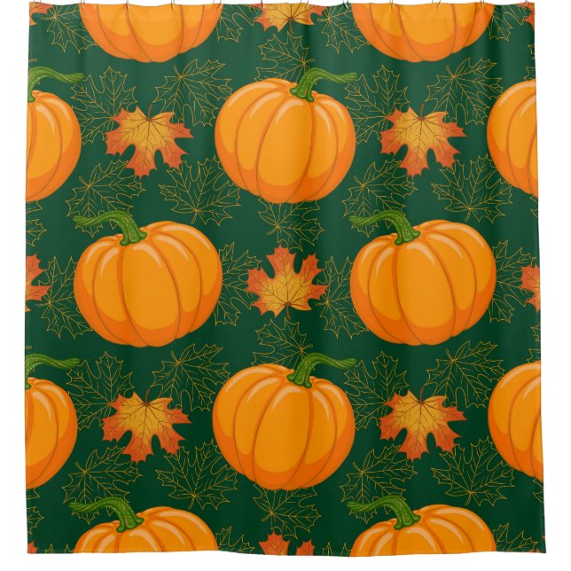Orange Pumpkin Autumn Leaves Pattern (Front)