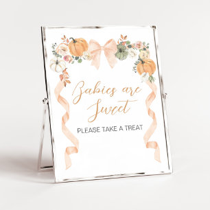 Orange Pumpkin Baby Shower Babies are Sweet Sign