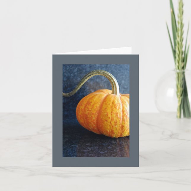 Orange Pumpkin Blank Notecard (Front)