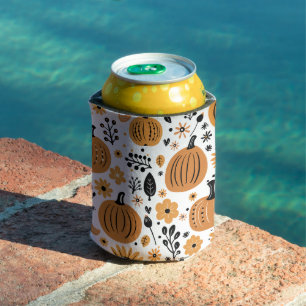 Orange Pumpkin  Can Cooler