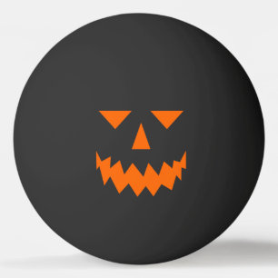 Orange Pumpkin Face Ping Pong Ball