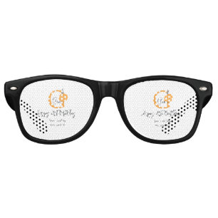 Orange pumpkin fall birthday 21st grey pastel fall retro sunglasses