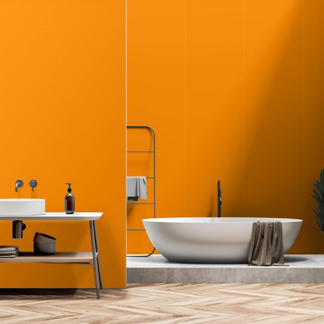 Orange Pumpkin Halloween Party Wallpaper (Bathroom)