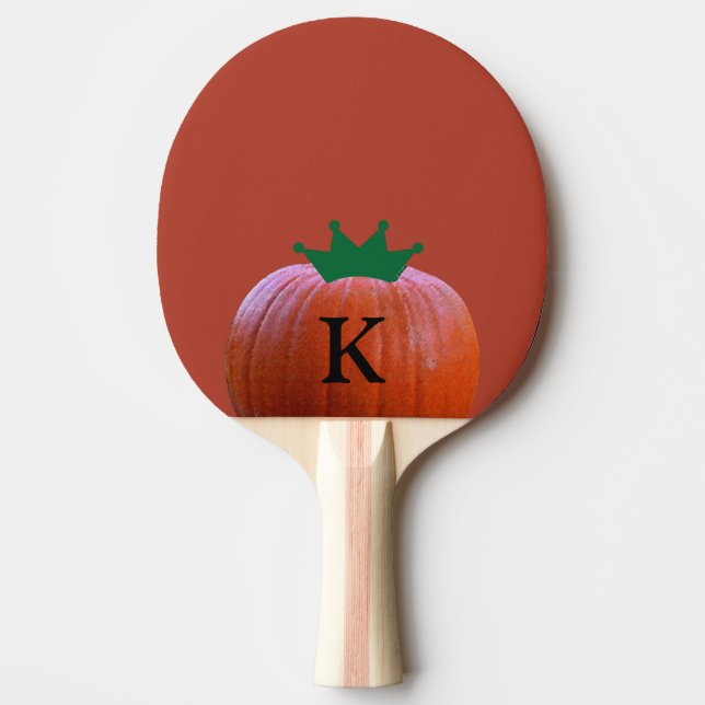 Orange Pumpkin Monograms Baby Shower Party Favour Ping Pong Paddle (Front)