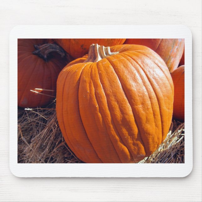 Orange Pumpkin Mouse Pad (Front)
