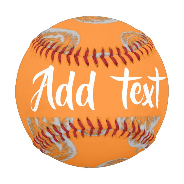 Orange pumpkin pattern baseball (Front)