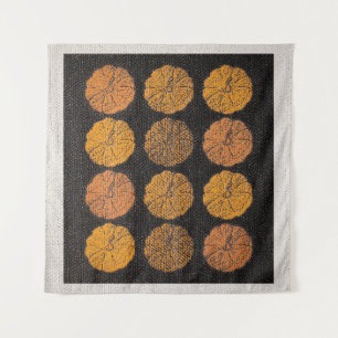 Orange Pumpkin Pattern Tapestry