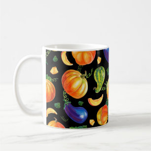 Orange pumpkin, Striped zucchini, blue eggplant on Coffee Mug