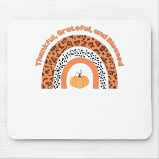 Orange pumpkin thankful mouse pad, desk mat mouse pad