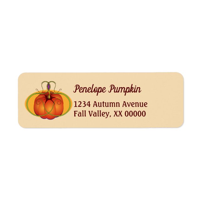 Orange Pumpkin Thanksgiving Personalized Name (Front)