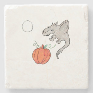 Orange Pumpkin with Dragon Stone Coaster